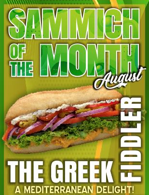 August Special Sammich – The Greek Fiddler!